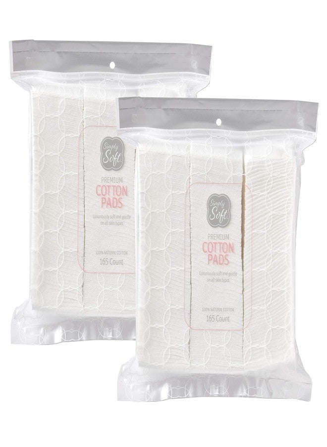 Simply Soft Premium Cotton Pads, 100% Natural and Lint-Free Cotton, Hypoallergenic (330 Count) - Image 1